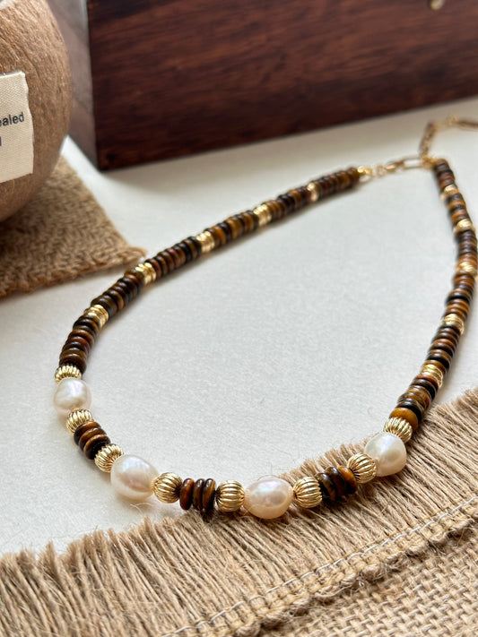 TIGER'S EYE PEARL BEADS