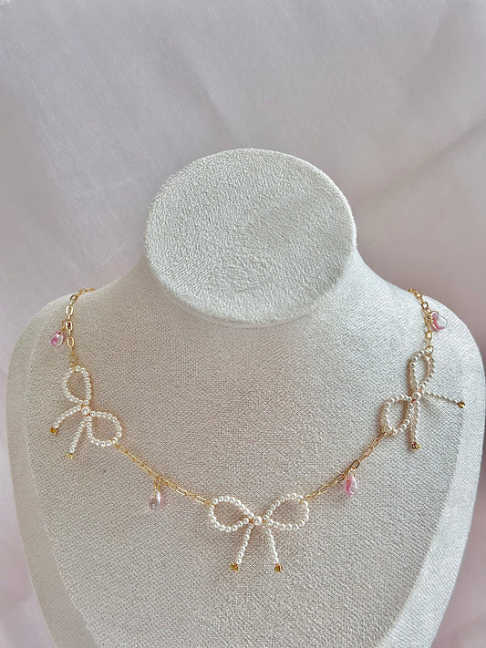 Bowknot Pearl Necklace