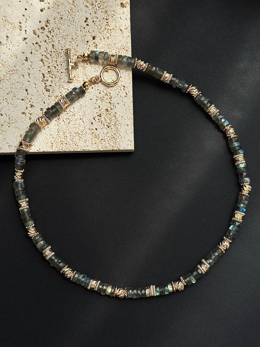 Premium Handcrafted Labradorite Beaded Necklace